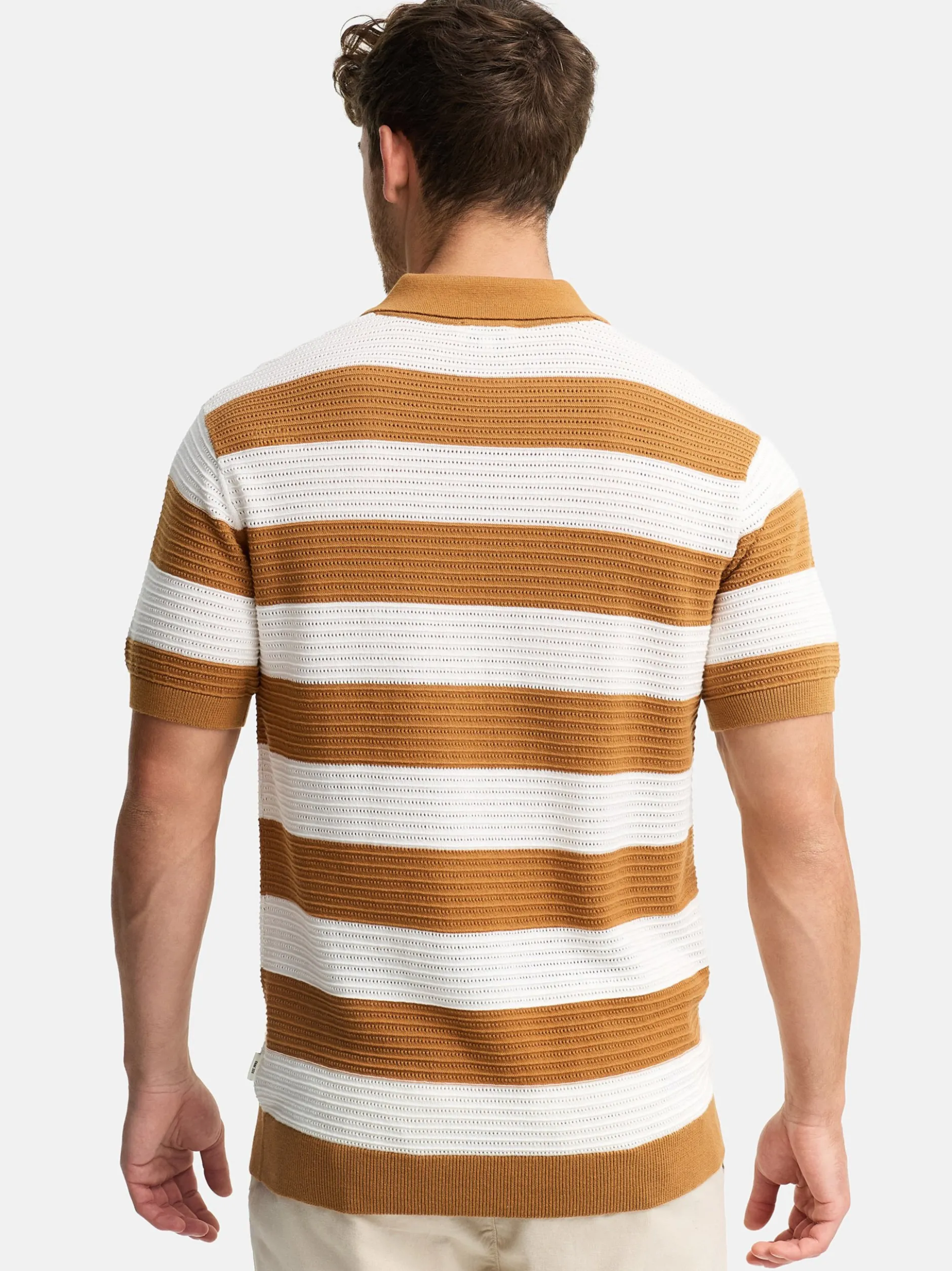 Indicode Herren Poloshirt - INTidsel in camel mehrfarbig