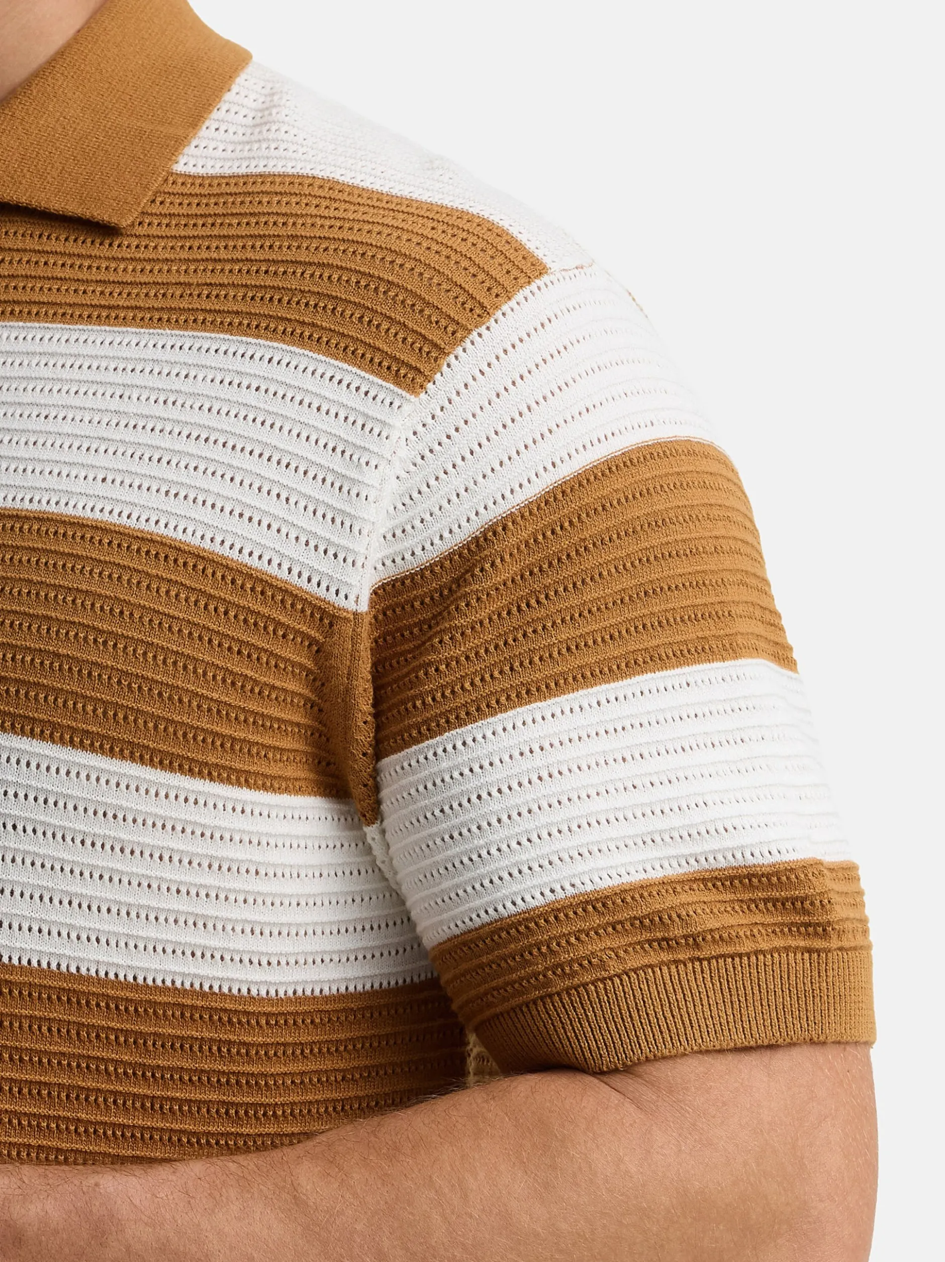Indicode Herren Poloshirt - INTidsel in camel mehrfarbig