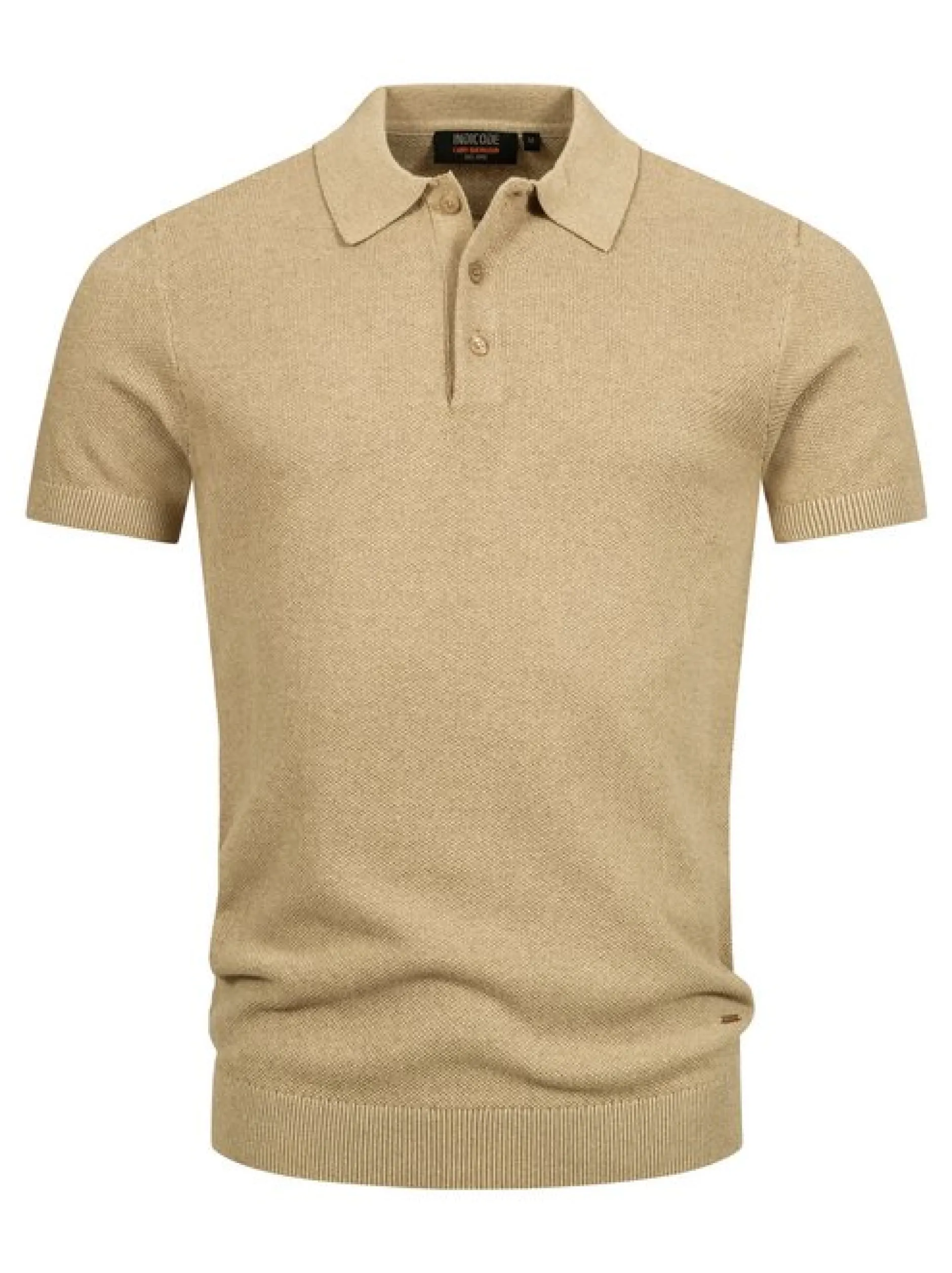 Indicode Herren Poloshirt - INVorm in beige sand
