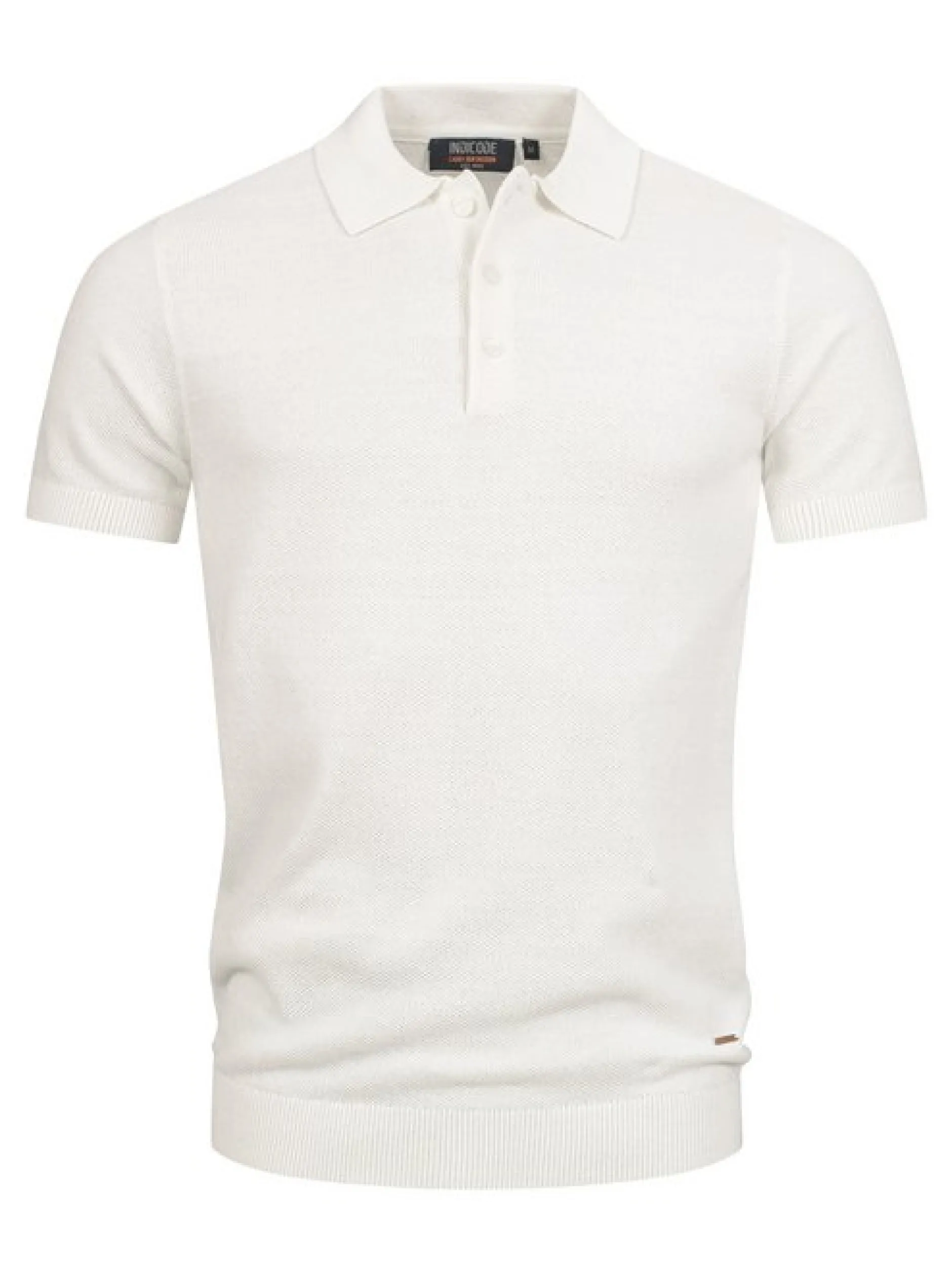 Indicode Herren Poloshirt - INVorm in weiß