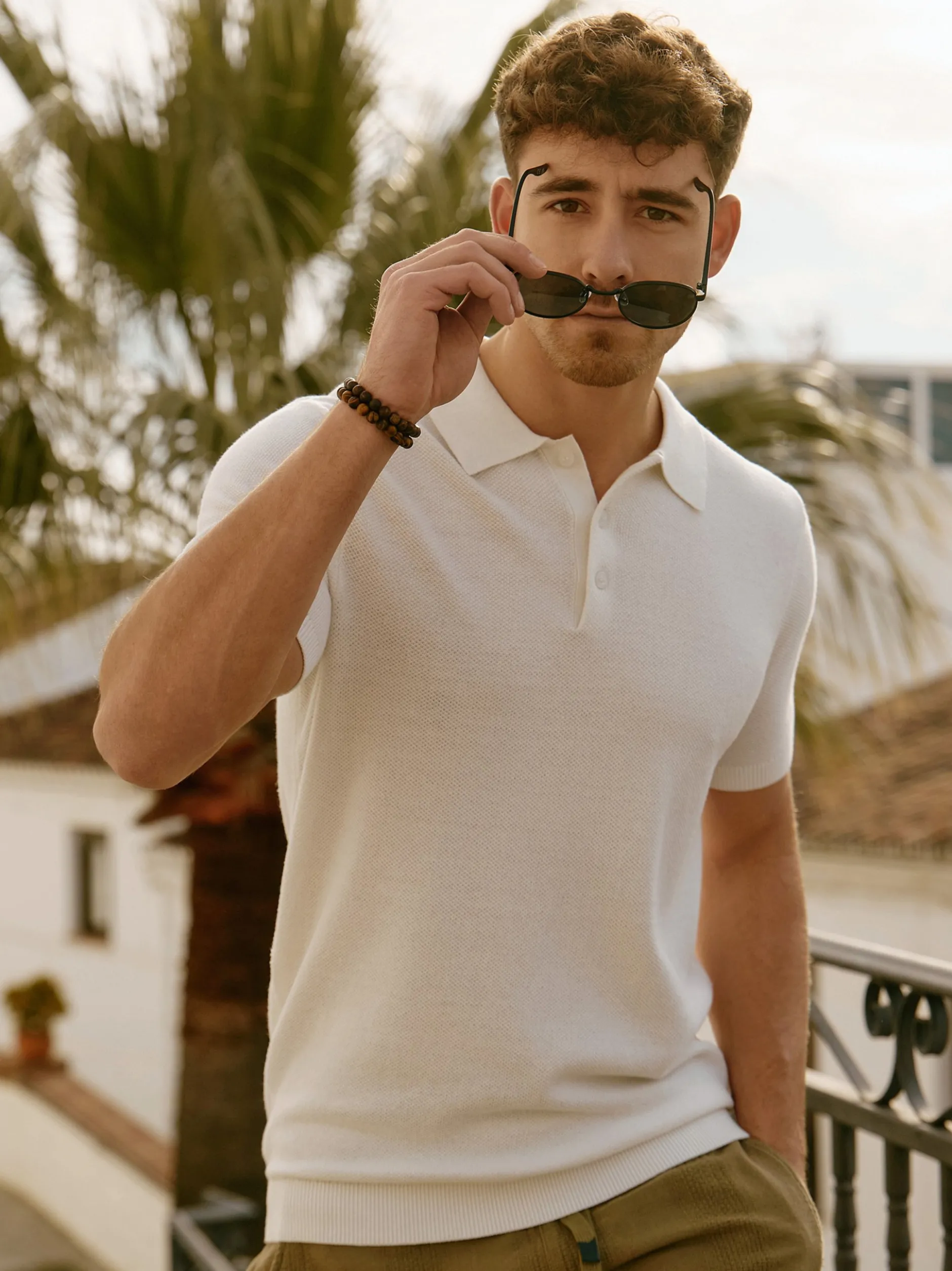 Indicode Herren Poloshirt - INVorm in weiß
