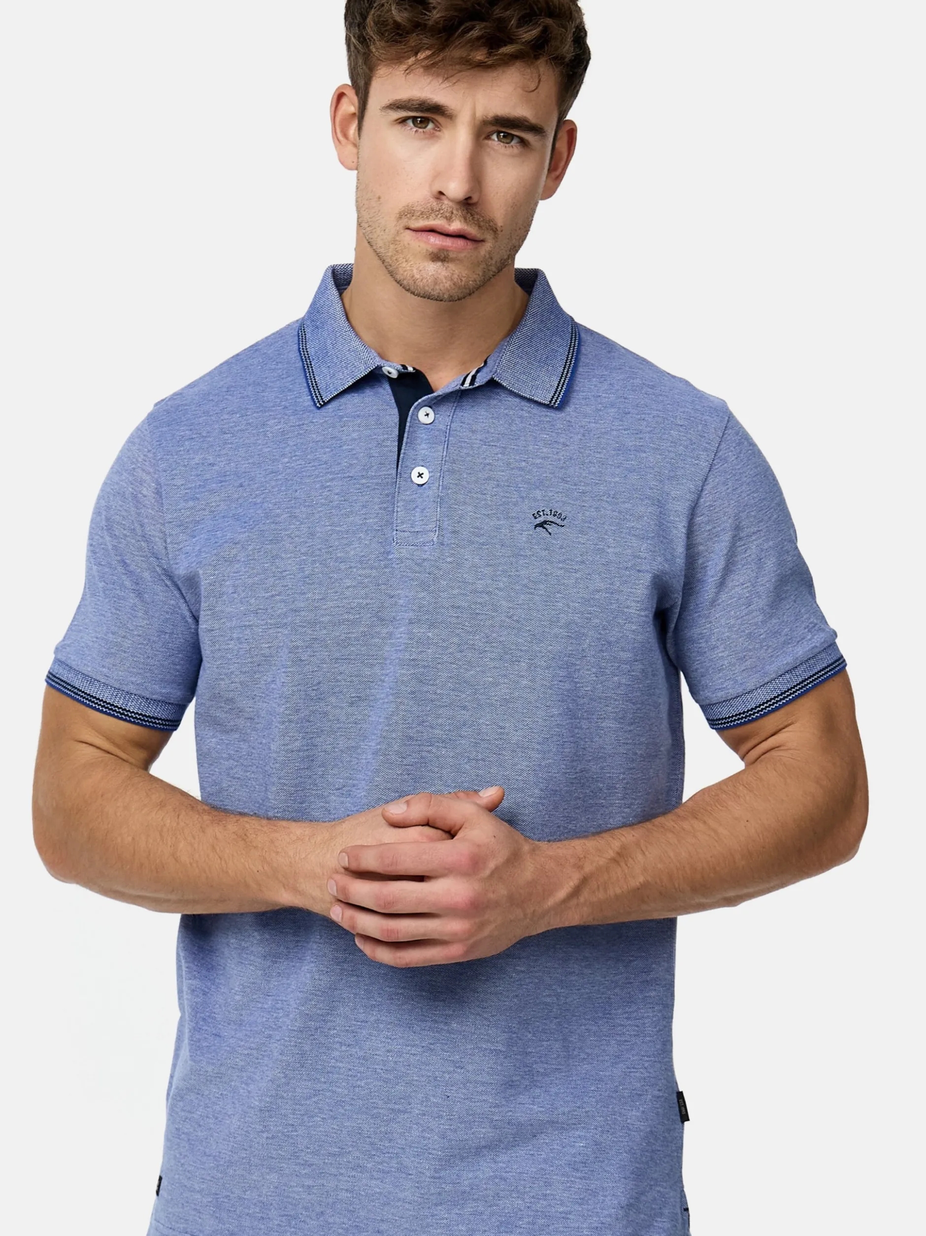 Indicode Herren Poloshirt - INSan Jose in blau