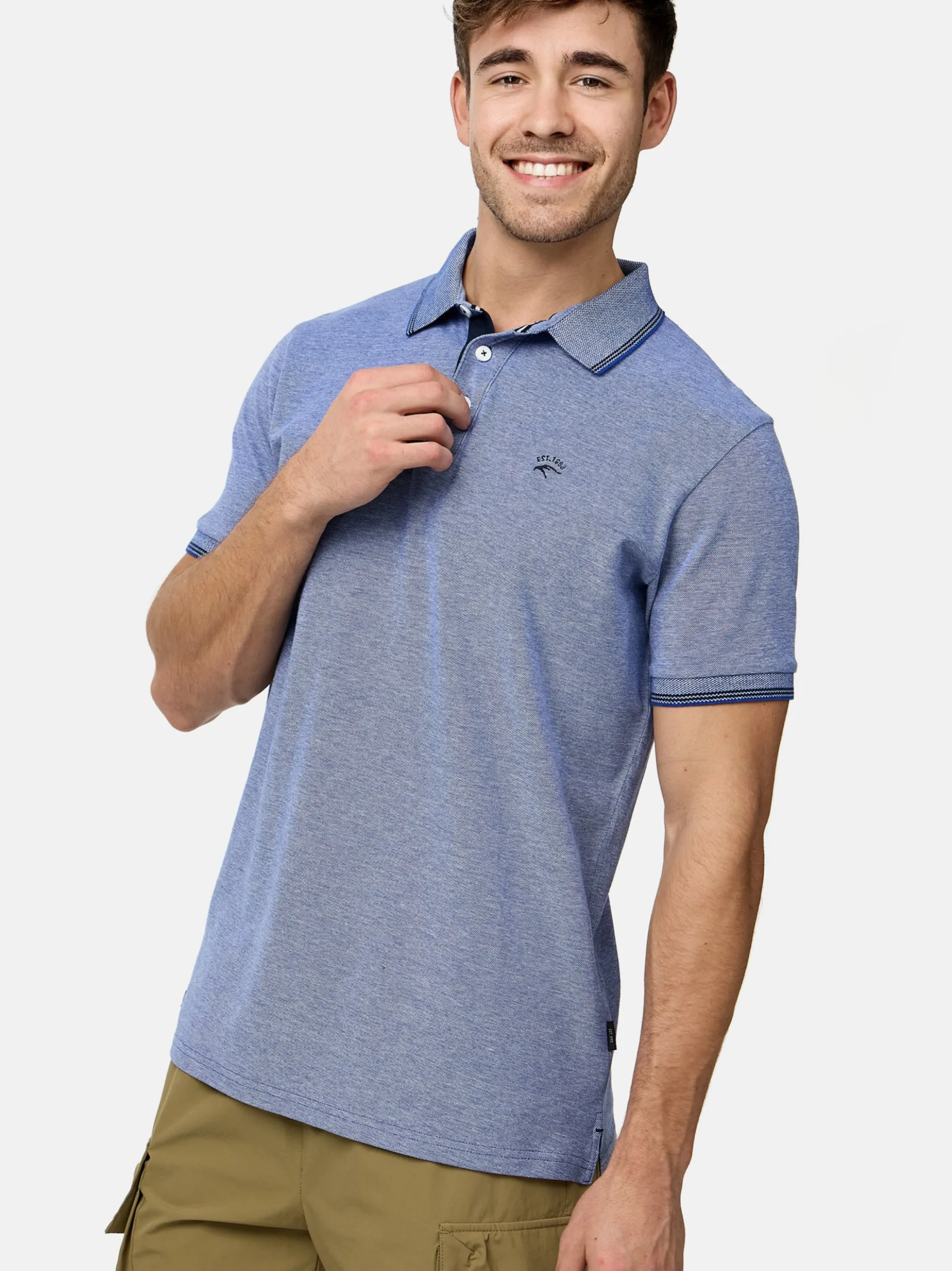 Indicode Herren Poloshirt - INSan Jose in blau