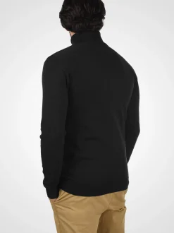 Indicode Herren Rollkragenpullover - IDErnetto in schwarz