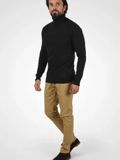 Indicode Herren Rollkragenpullover - IDErnetto in schwarz