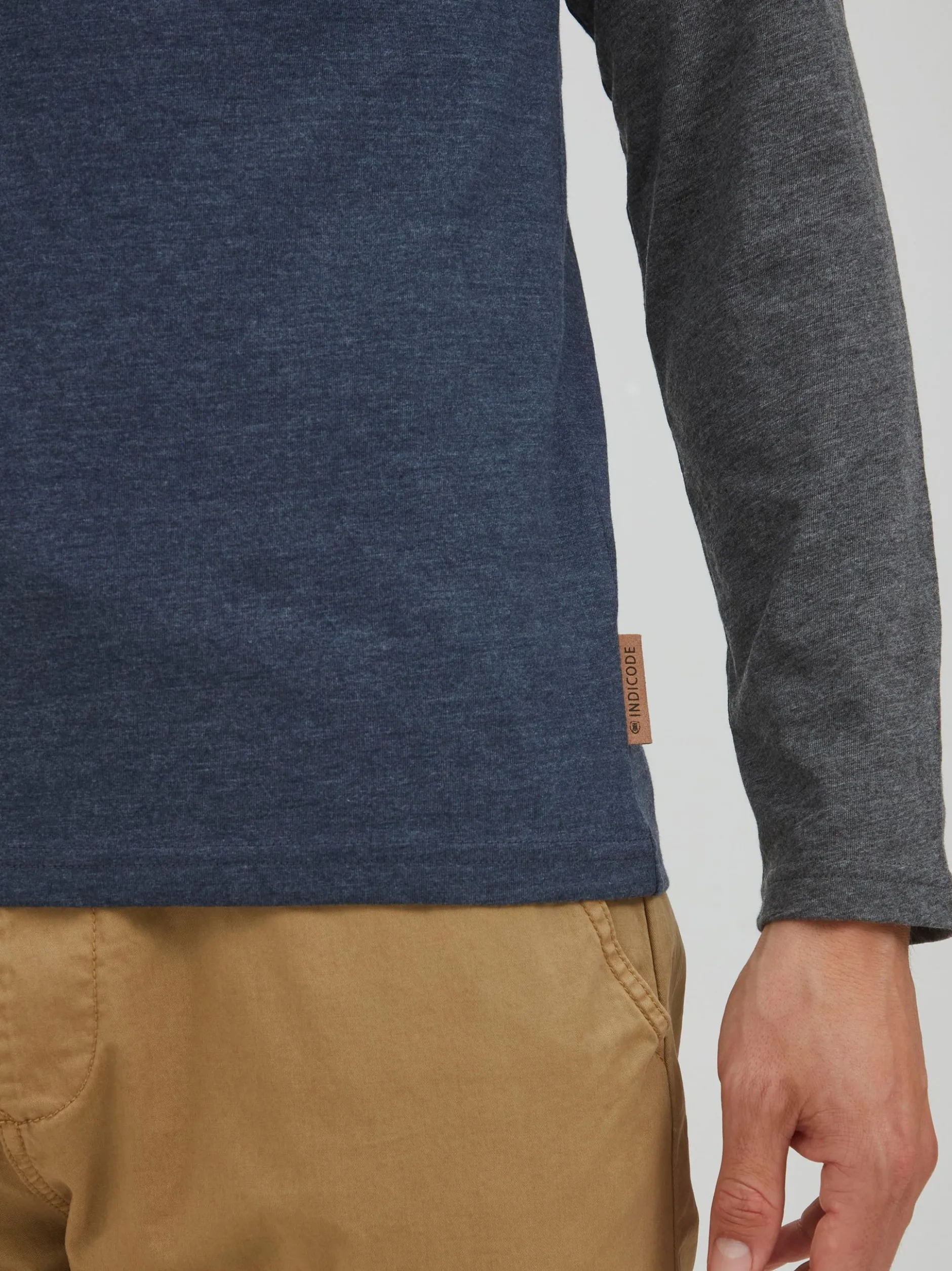 Indicode Herren Rundhalsshirt - IDWinston in blau
