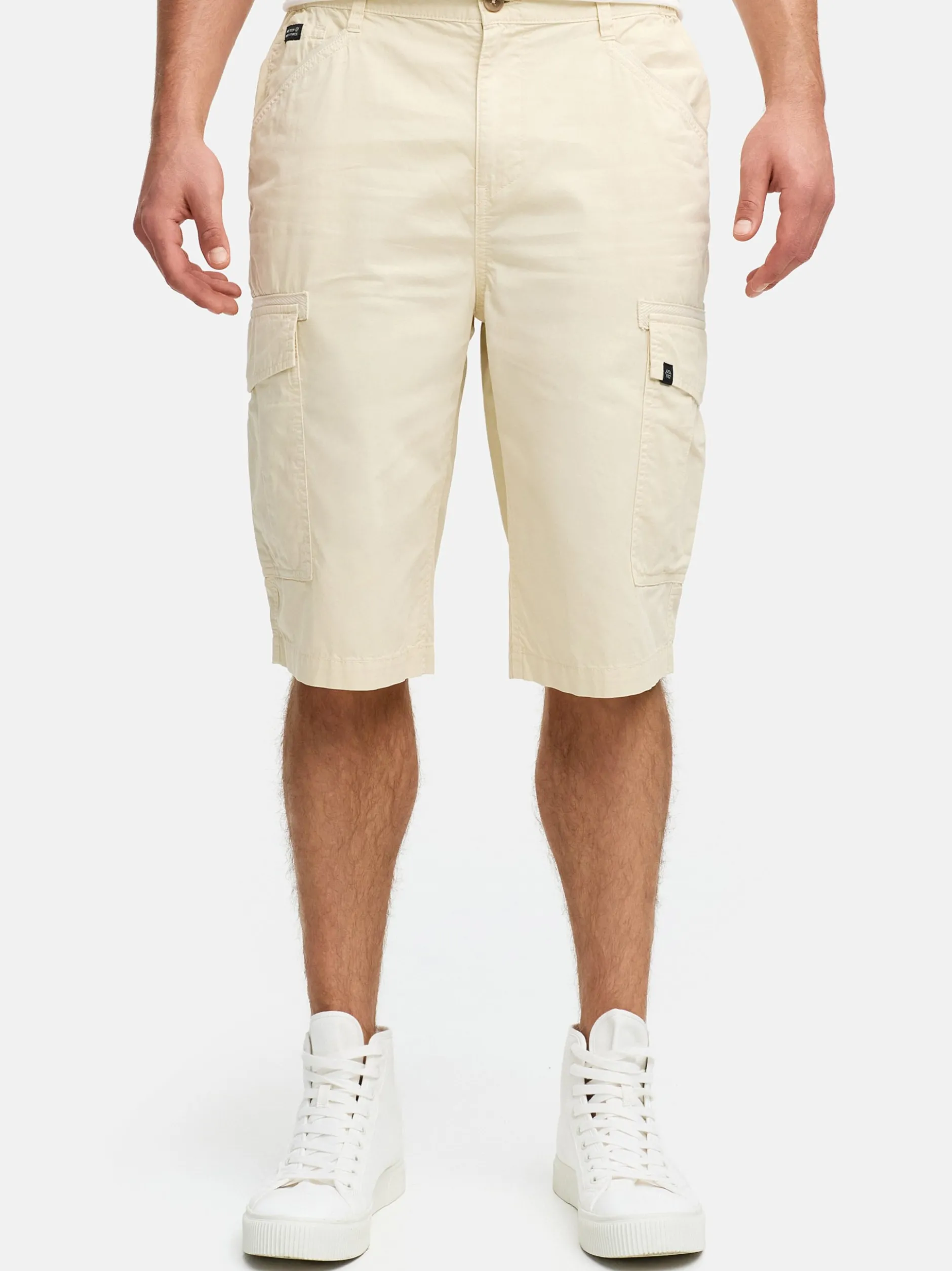 Indicode Herren Shorts Cargo - INNadim in beige sand