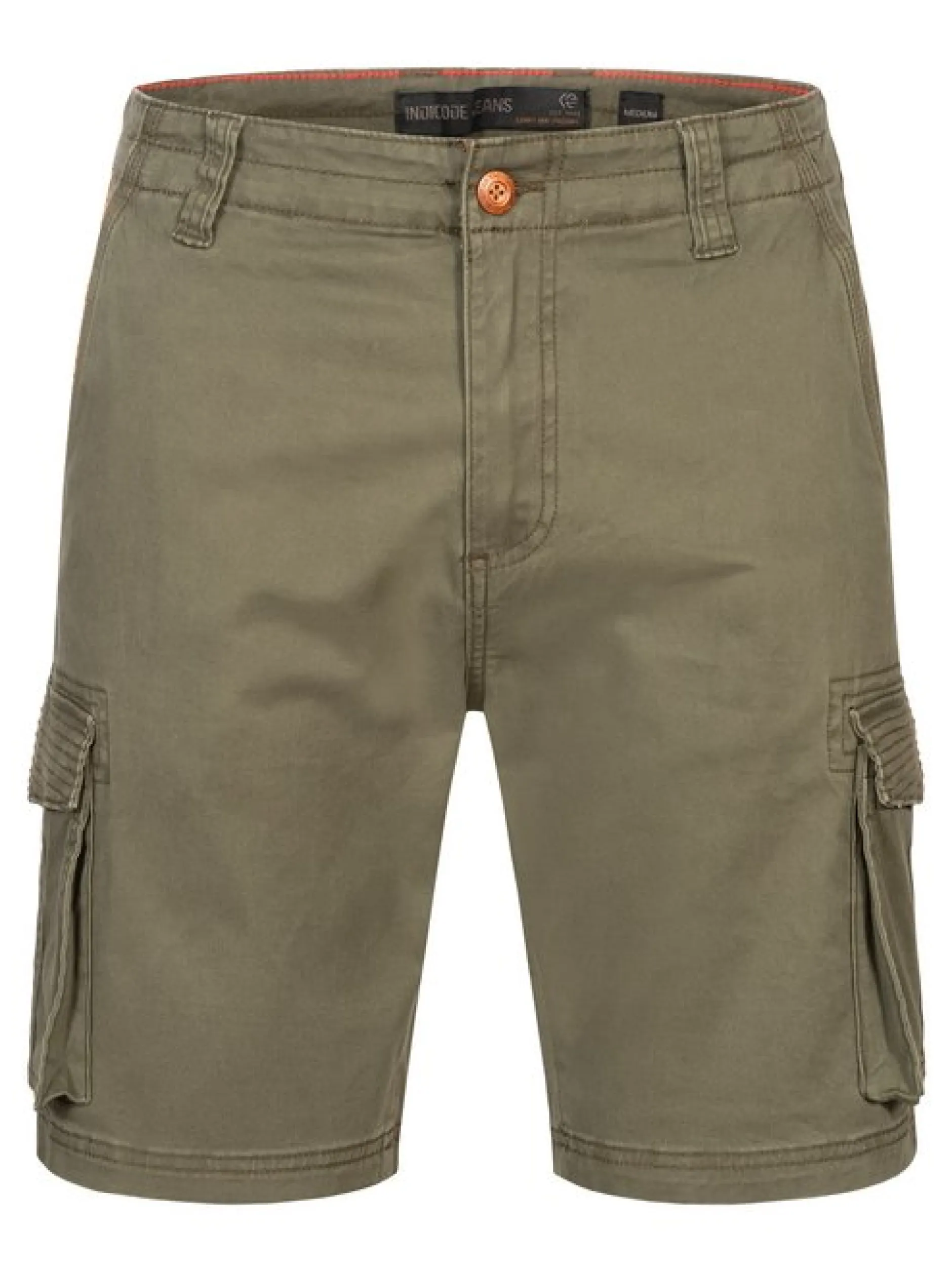 Indicode Herren Shorts Cargo - INSolupe in khaki