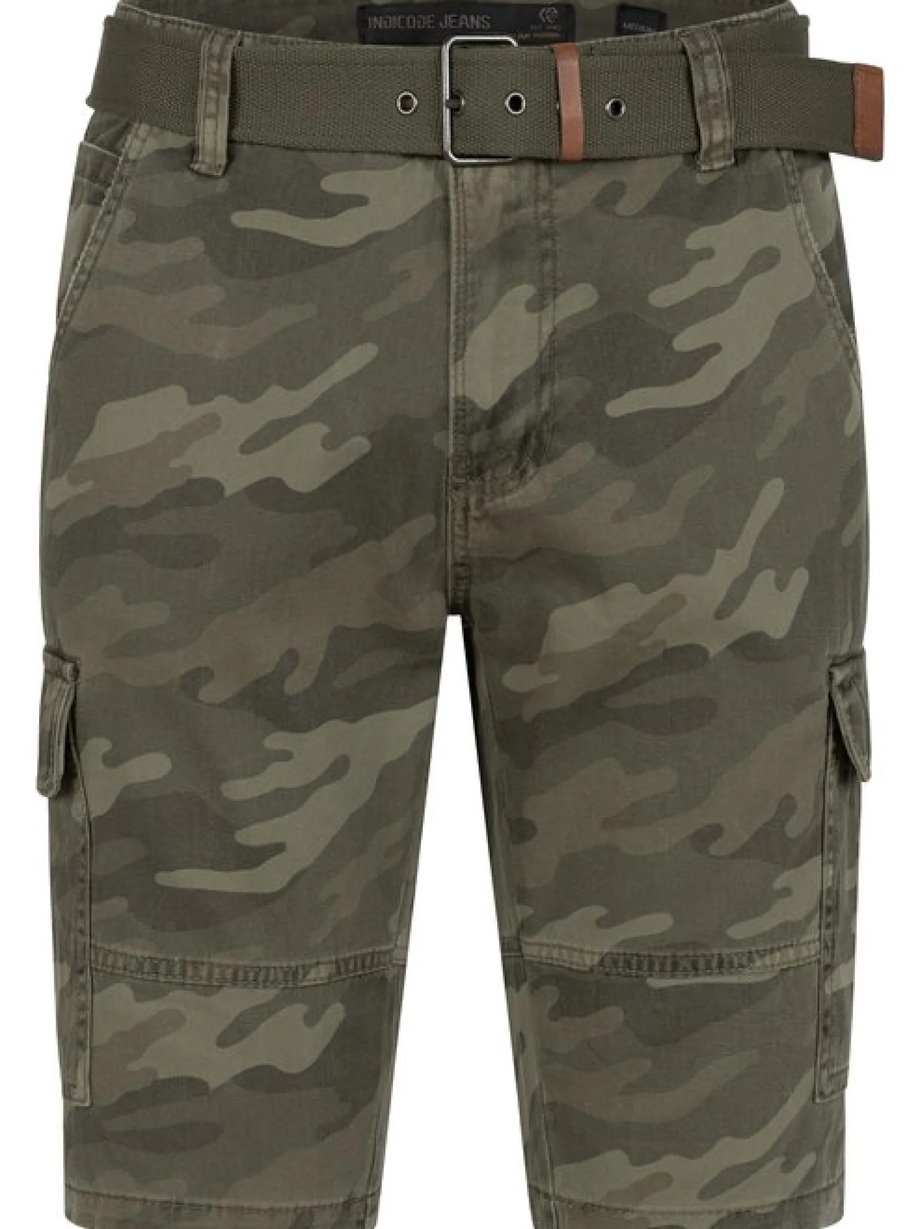 Indicode Herren Shorts Cargo - Monroe Cargo in khaki mehrfarbig
