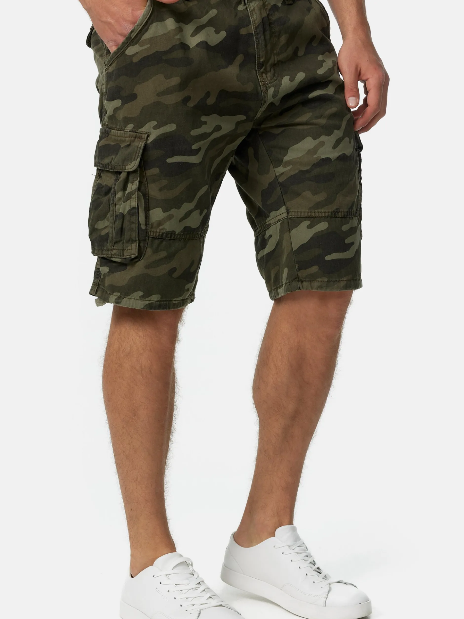 Indicode Herren Shorts Cargo - Monroe Cargo in khaki mehrfarbig