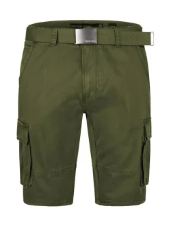 Indicode Herren Shorts Cargo - Blixt in khaki