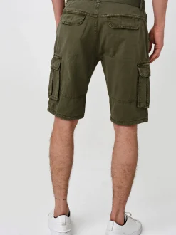 Indicode Herren Shorts Cargo - Blixt in khaki