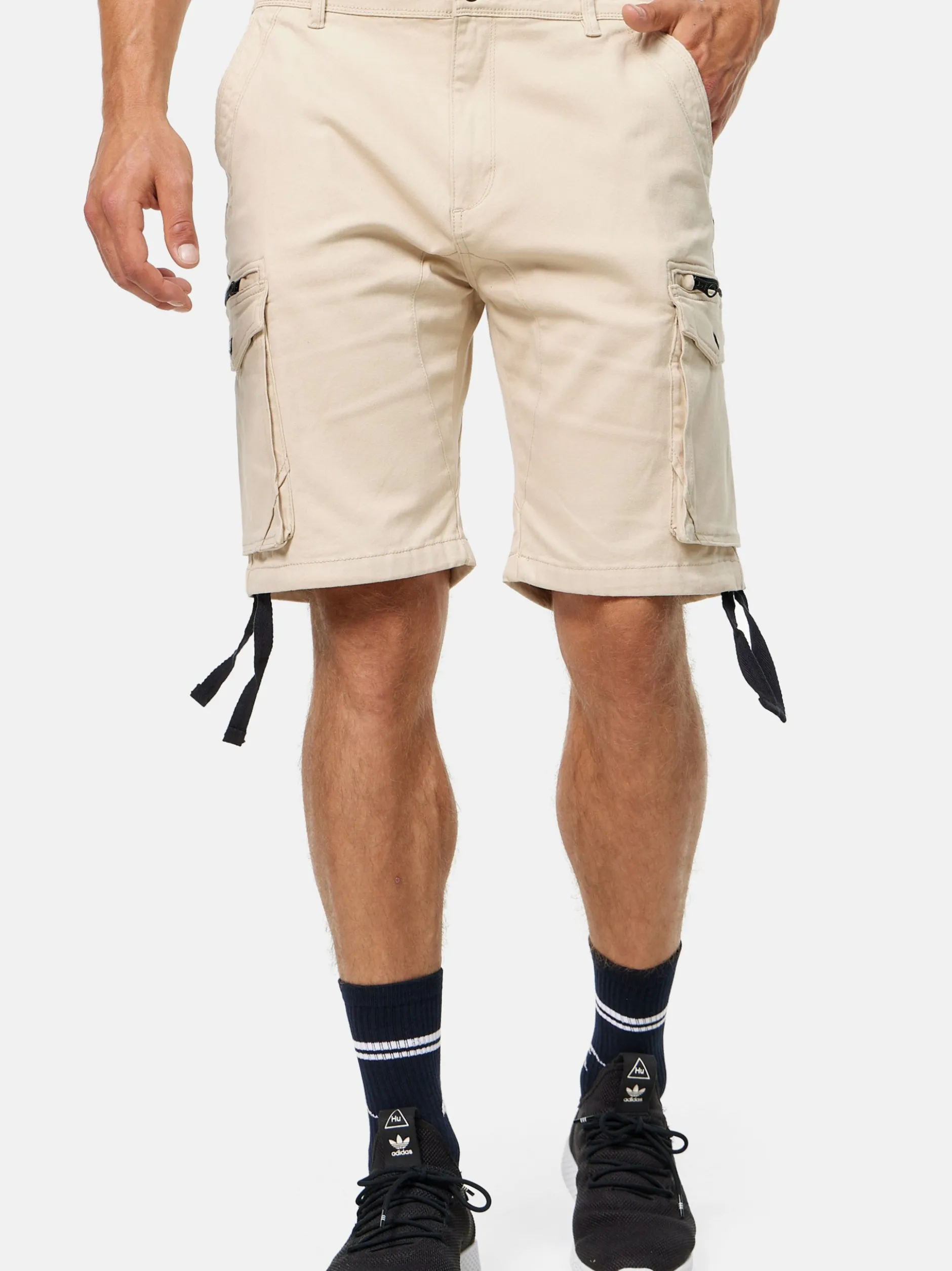 Indicode Herren Shorts Cargo - Agron in beige sand