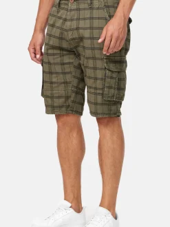 Indicode Herren Shorts Cargo - Monroe Cargo in grün mehrfarbig