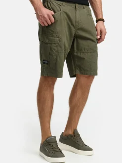Indicode Herren Shorts Cargo - INDreier in khaki