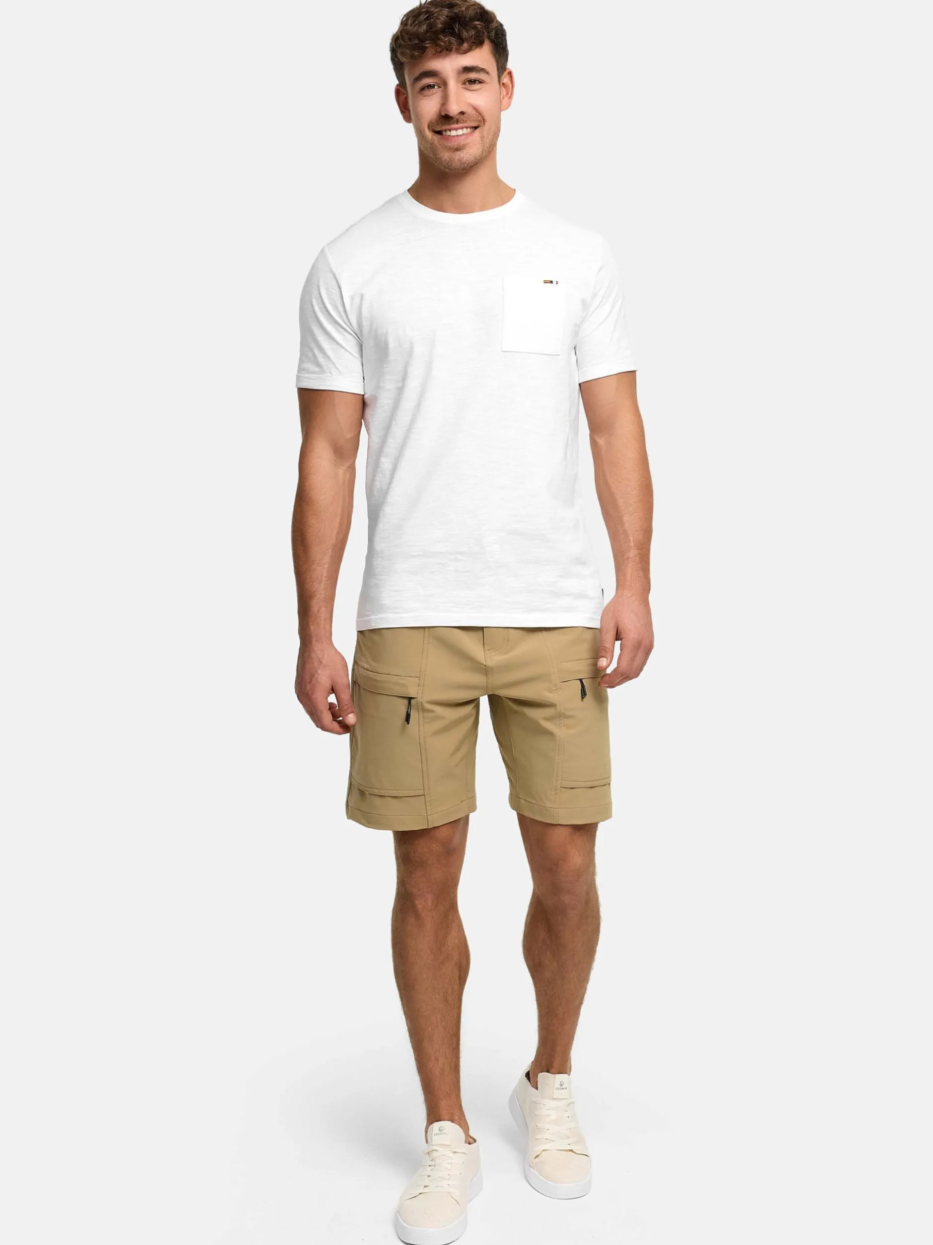 Indicode Herren Shorts Cargo - INRommie in beige