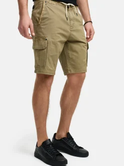 Indicode Herren Shorts Cargo - INKews in beige sand