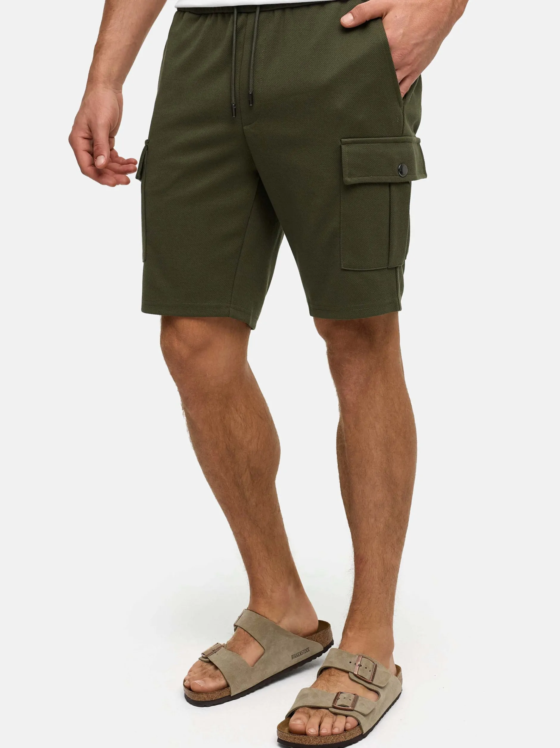 Indicode Herren Shorts Cargo - INNezzo Cargo Shorts in khaki