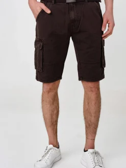 Indicode Herren Shorts Cargo - Blixt in braun
