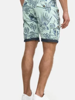 Indicode Herren Shorts Cargo - Albert in mint blau