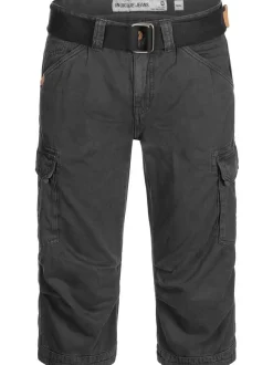 Indicode Herren Shorts Cargo - Nicolas Check in schwarz