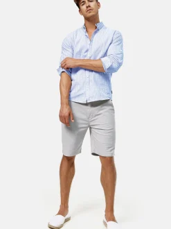 Indicode Herren Shorts Chino - Oklahoma in hellblau blau