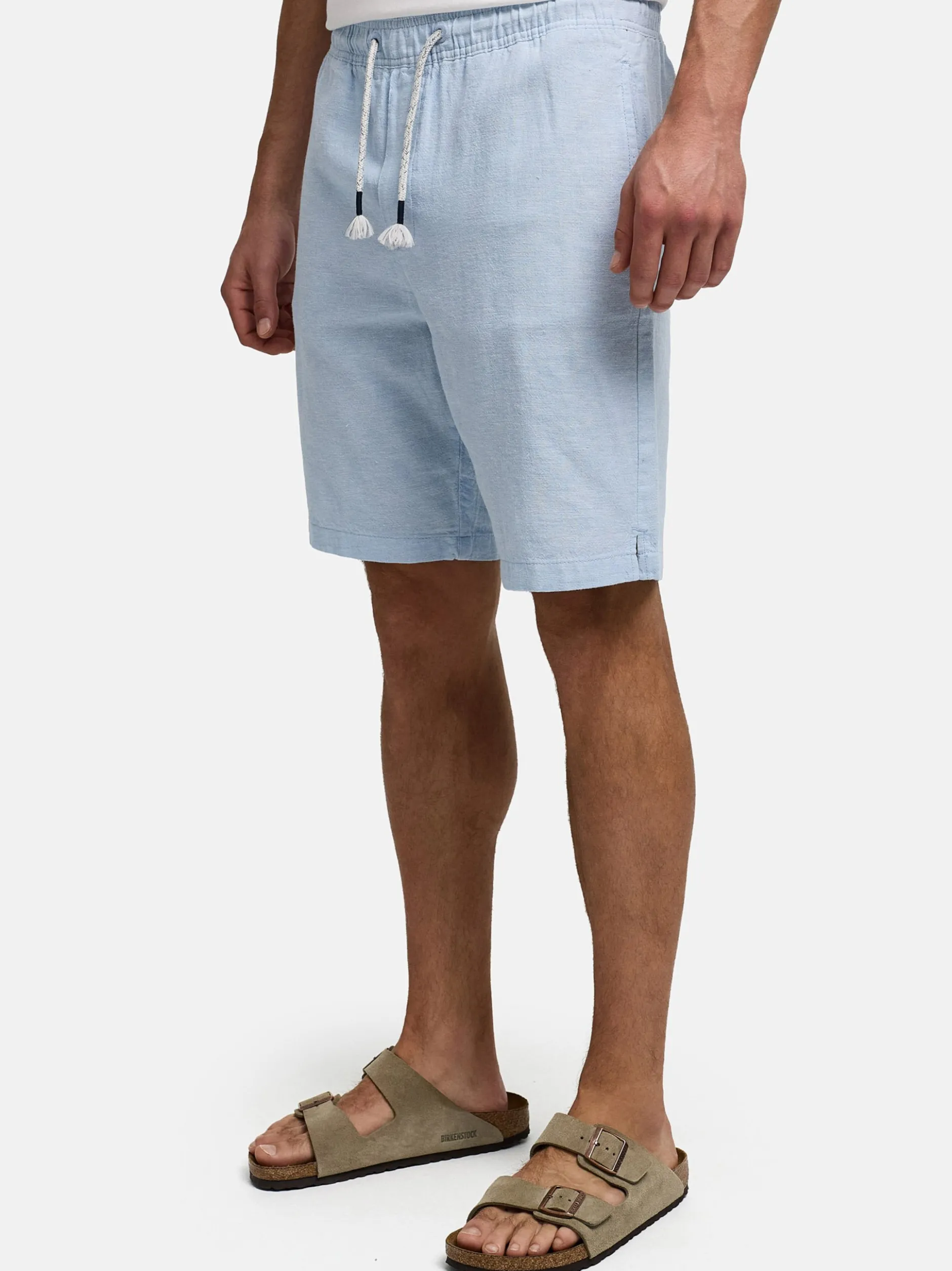 Indicode Herren Shorts Chino - INLino Short in hellblau