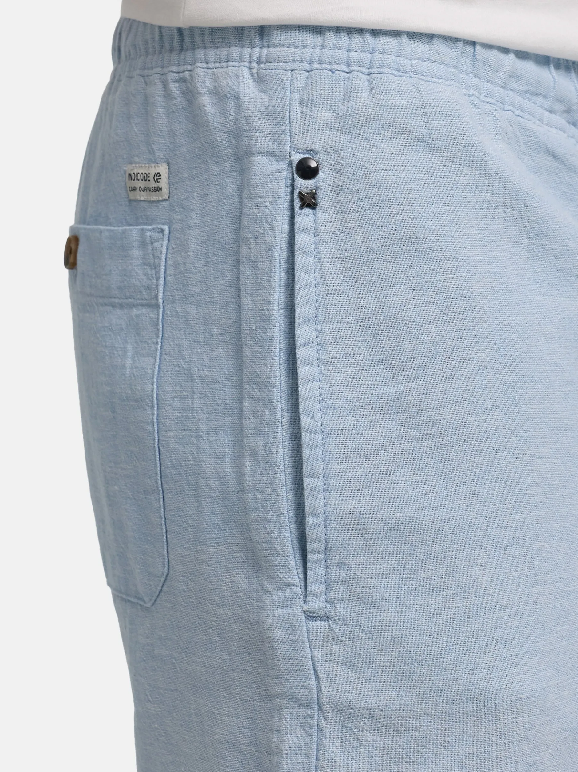 Indicode Herren Shorts Chino - INLino Short in hellblau
