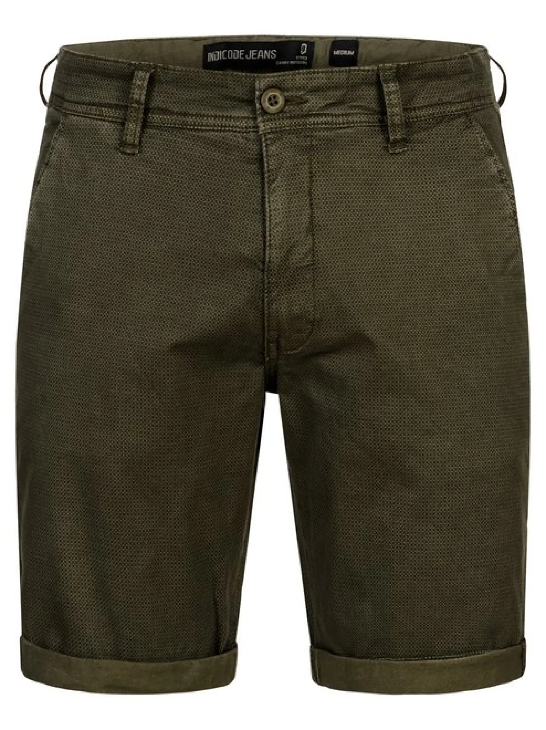 Indicode Herren Shorts Chino - Estrada in khaki