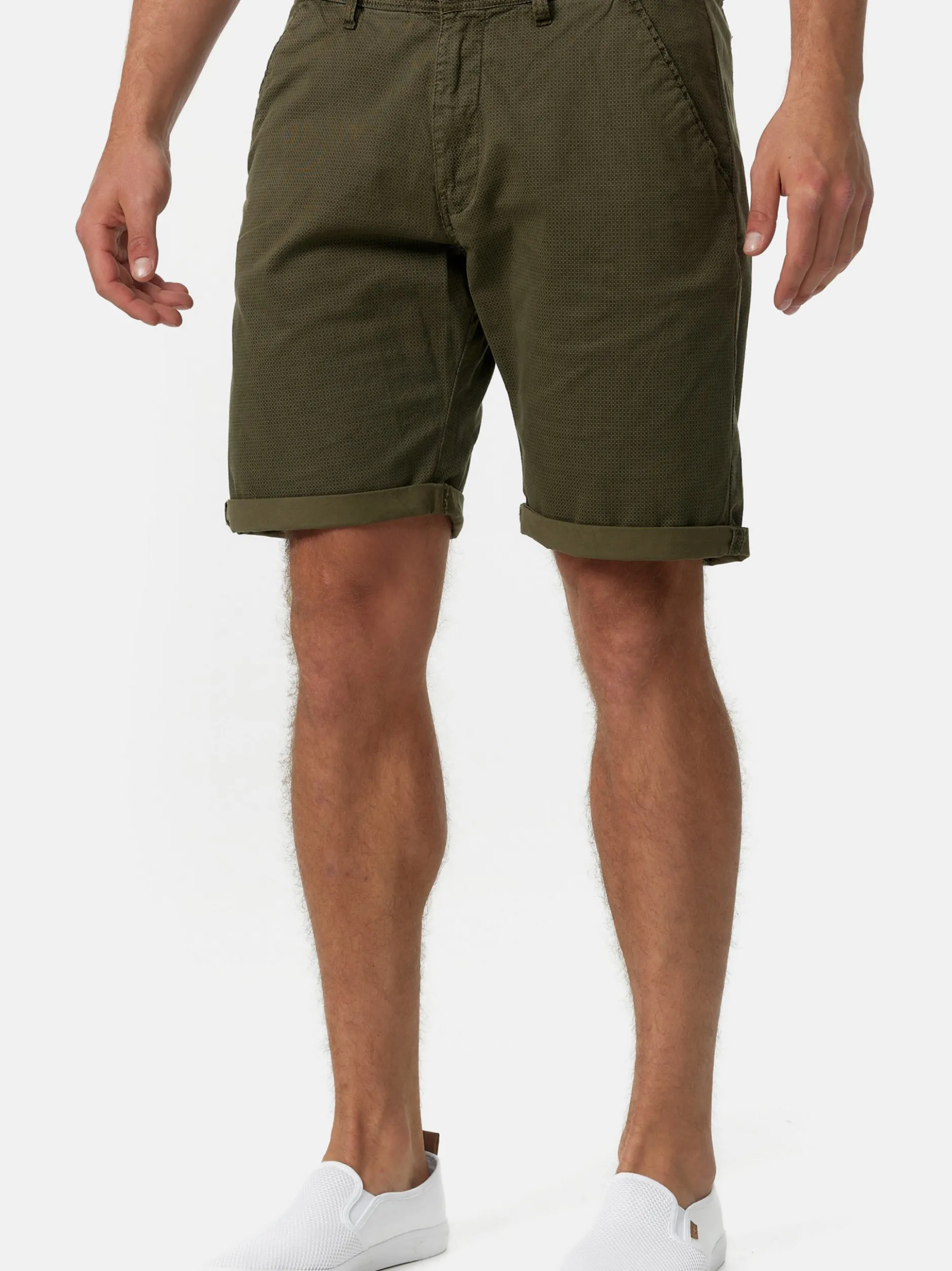 Indicode Herren Shorts Chino - Estrada in khaki