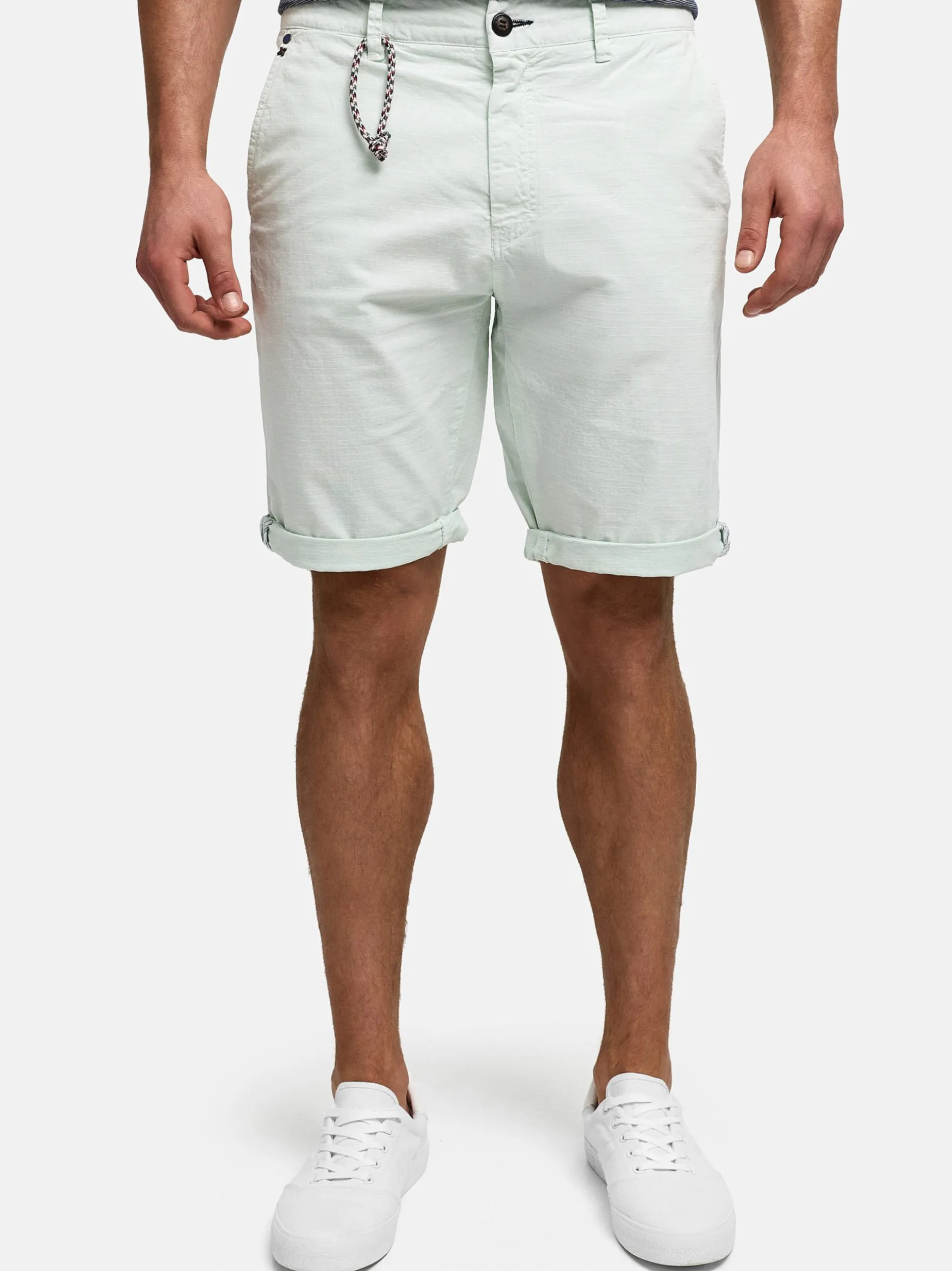 Indicode Herren Shorts Chino - INPifter in türkis hellblau