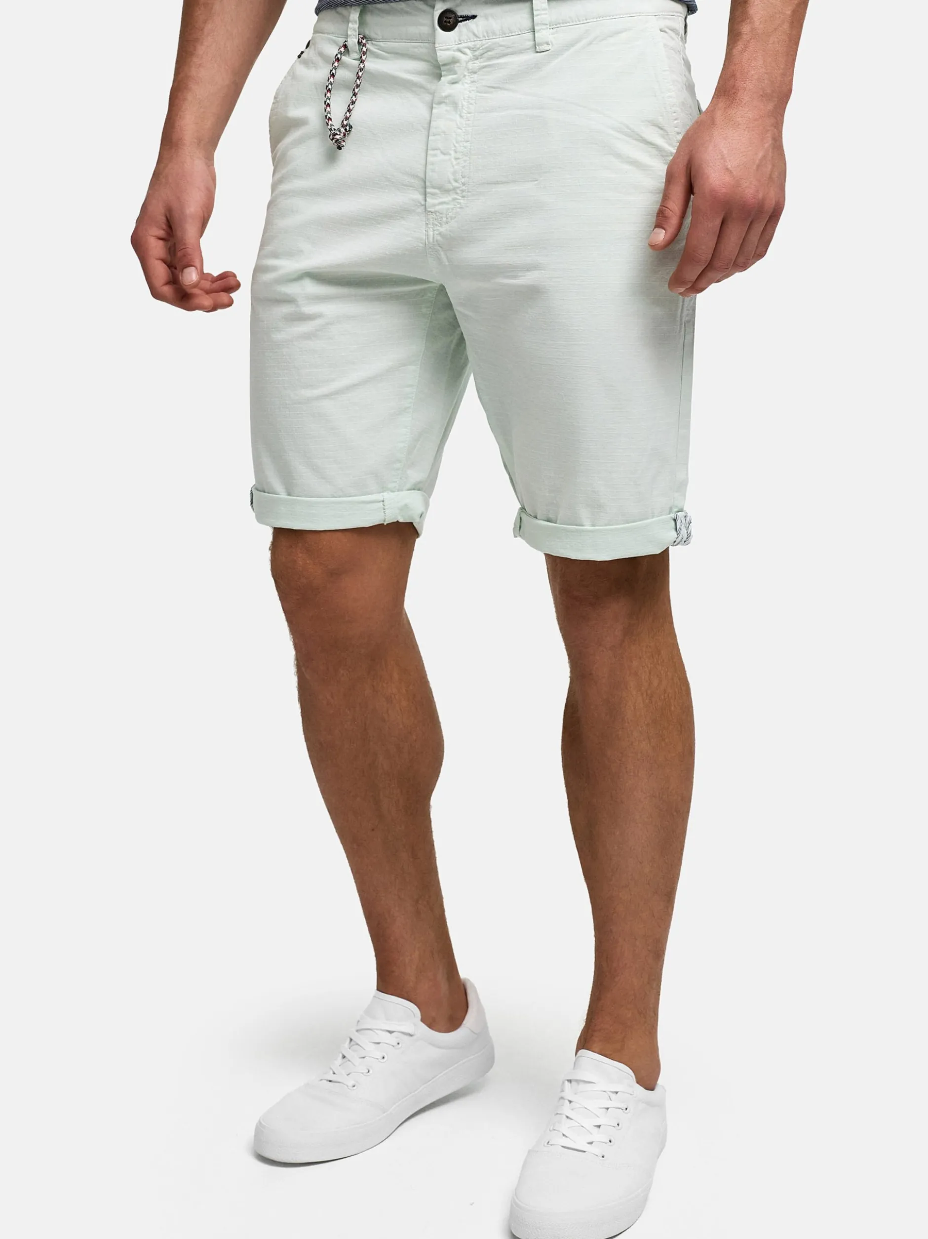 Indicode Herren Shorts Chino - INPifter in türkis hellblau