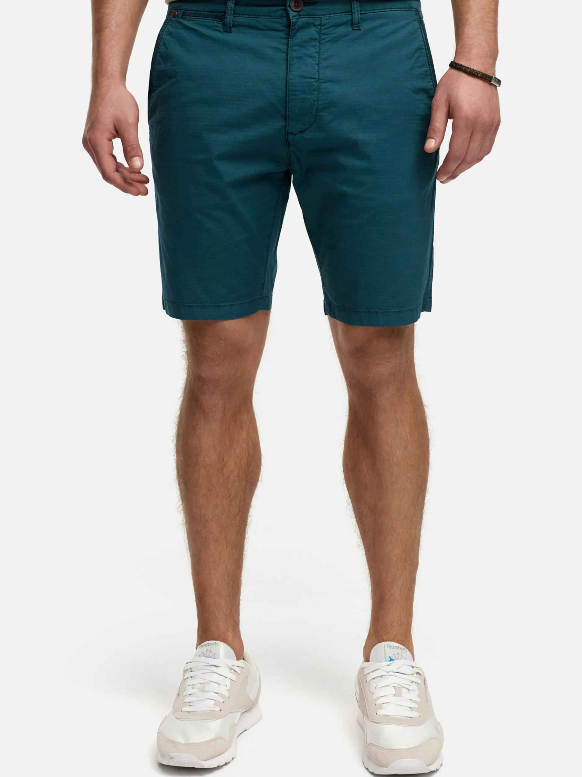 Indicode Herren Shorts Chino - INHutchico in aqua blau