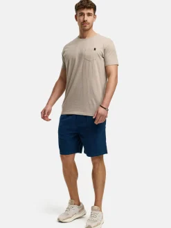 Indicode Herren Shorts Chino - INPolle in aqua blau