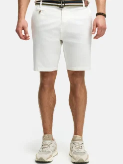 Indicode Herren Shorts Chino - INThews in weiß
