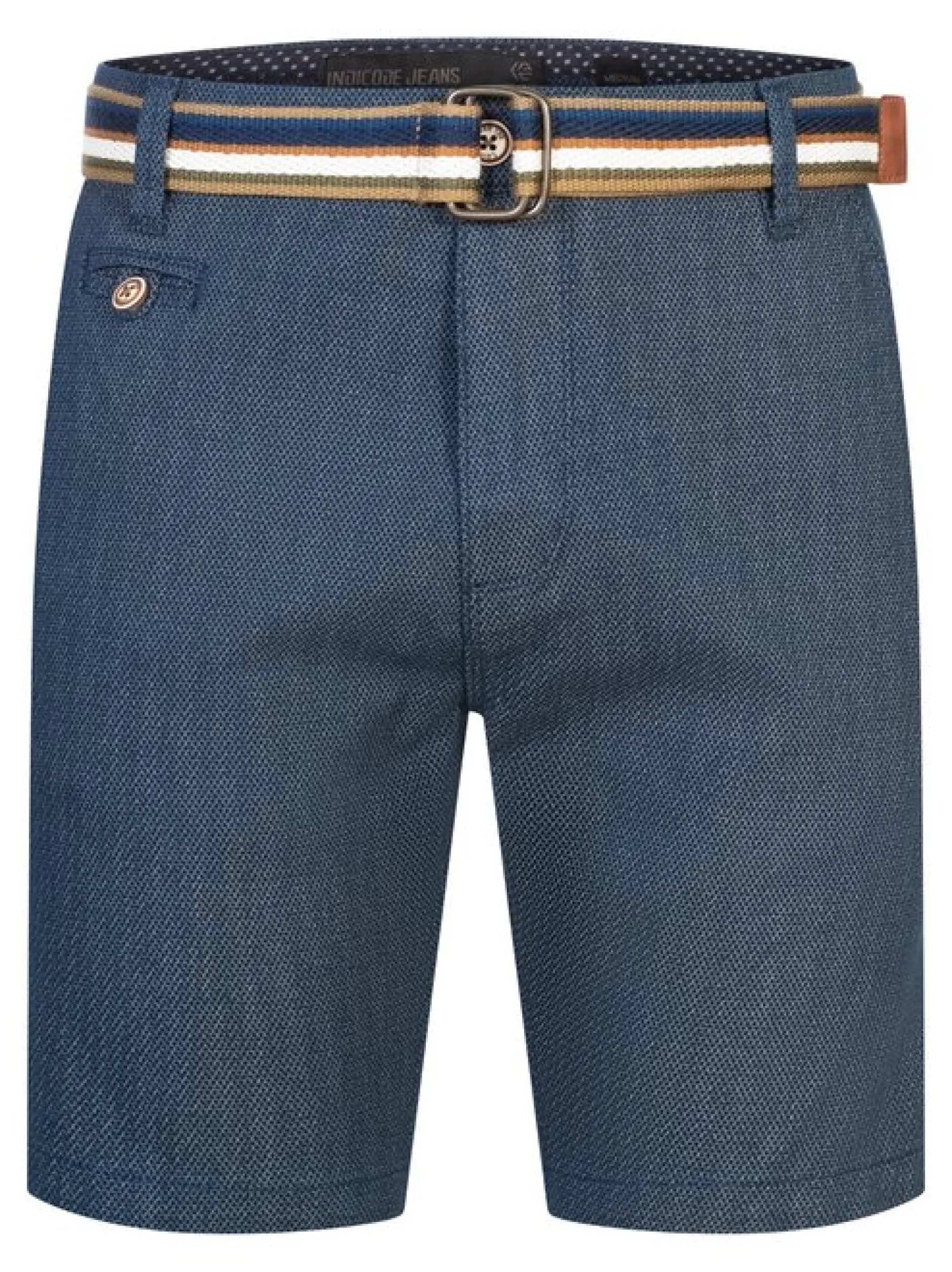 Indicode Herren Shorts Chino - INThews in indigo denim