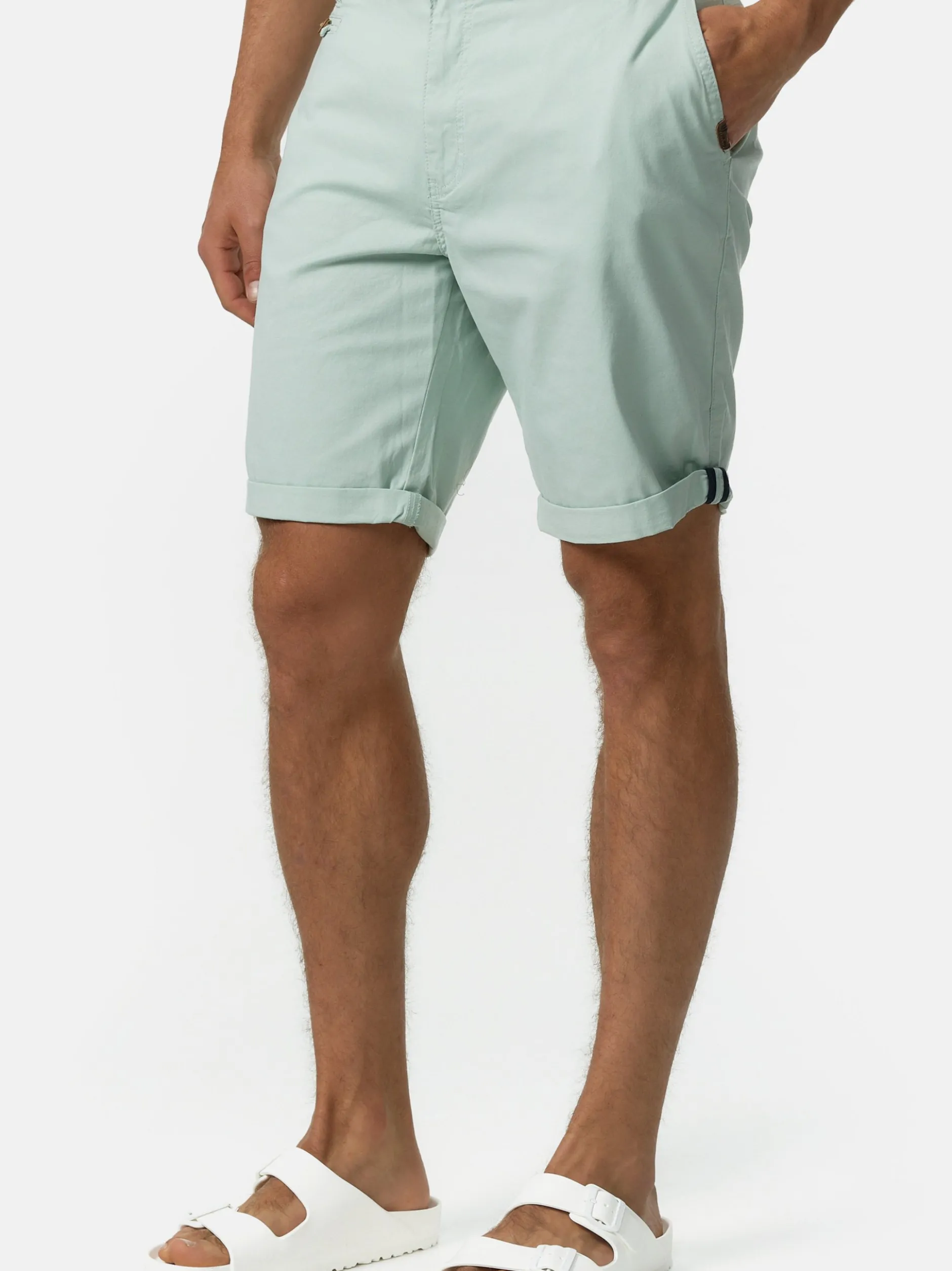 Indicode Herren Shorts Chino - Creel in mint blau
