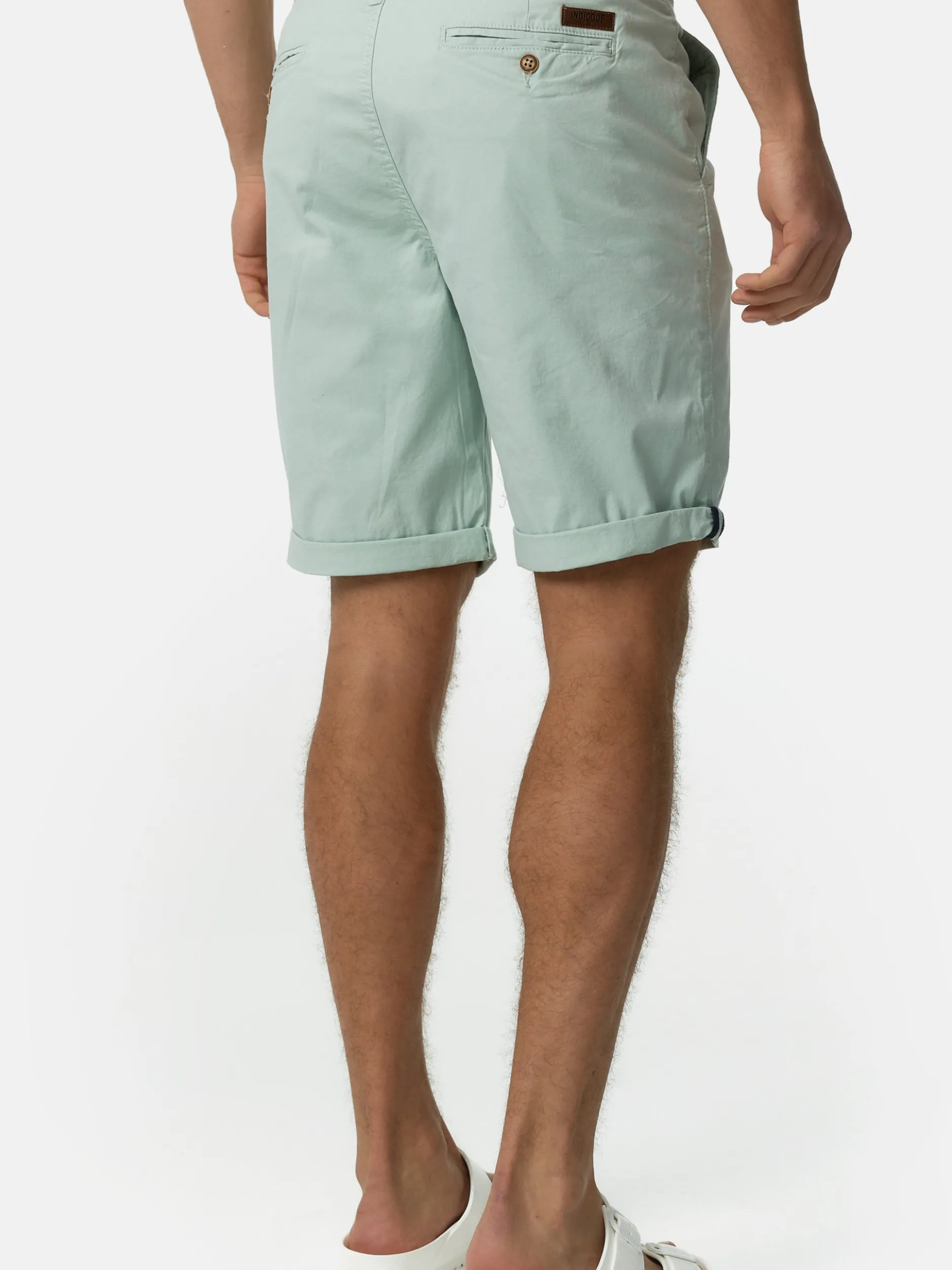Indicode Herren Shorts Chino - Creel in mint blau