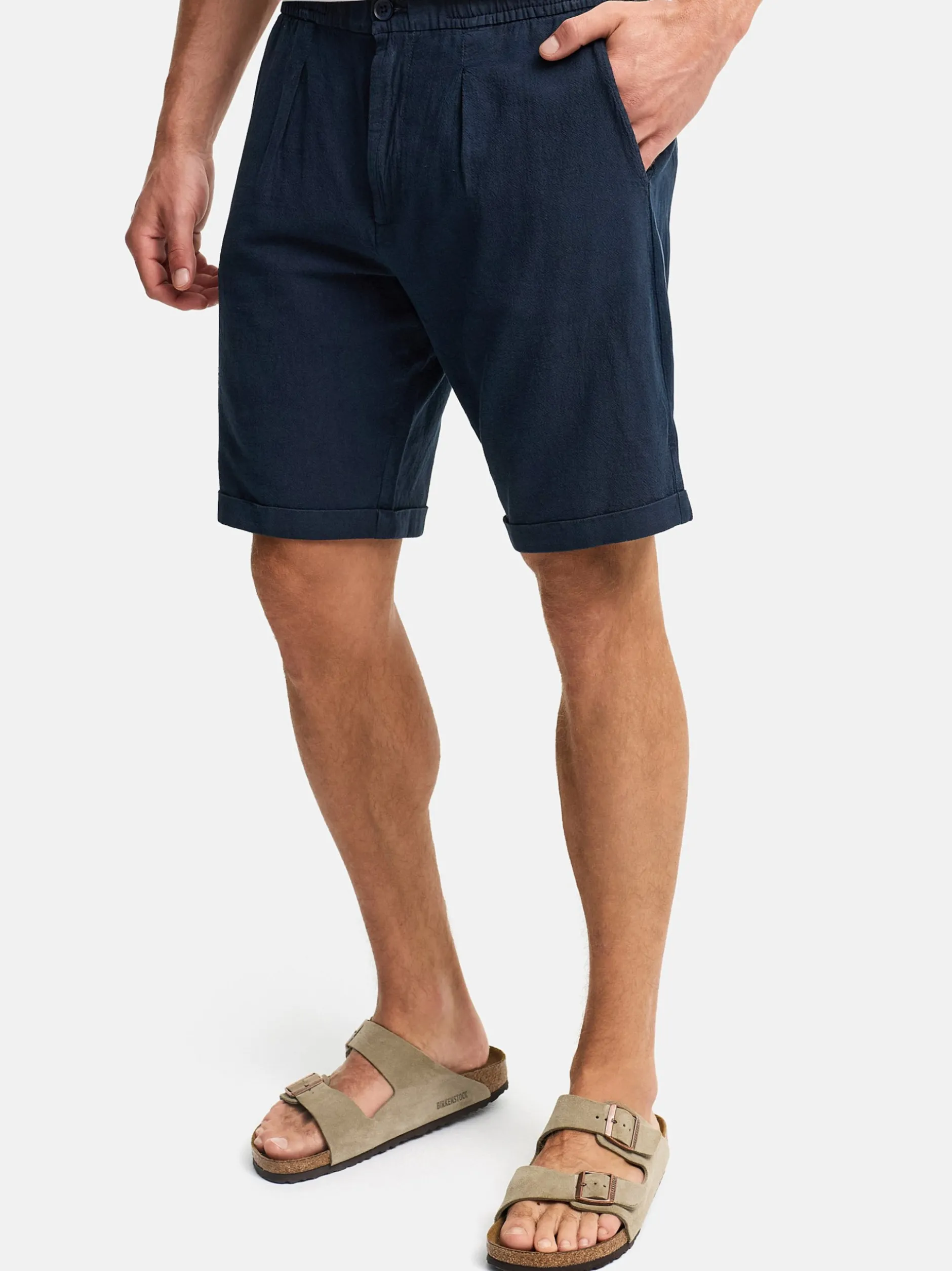Indicode Herren Shorts Chino - INTryto in blau