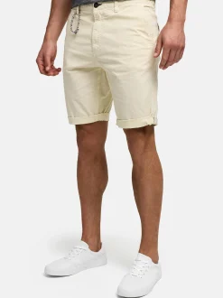 Indicode Herren Shorts Chino - INPifter in vanille