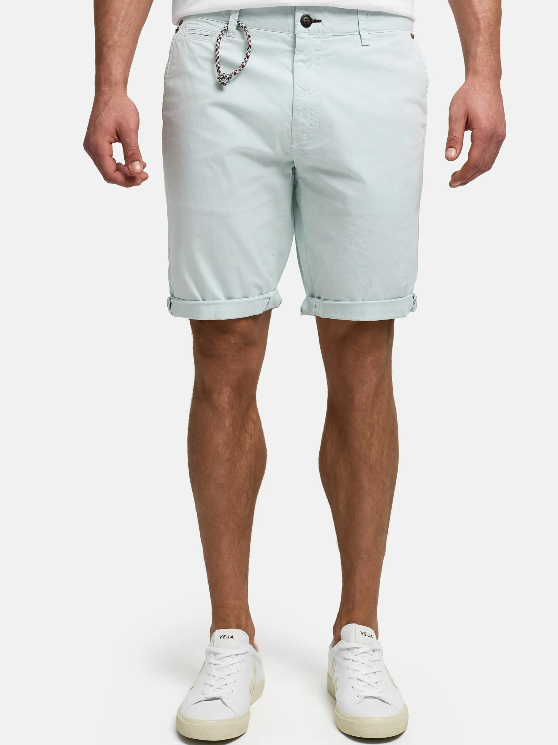 Indicode Herren Shorts Chino - INCanvo in hellblau