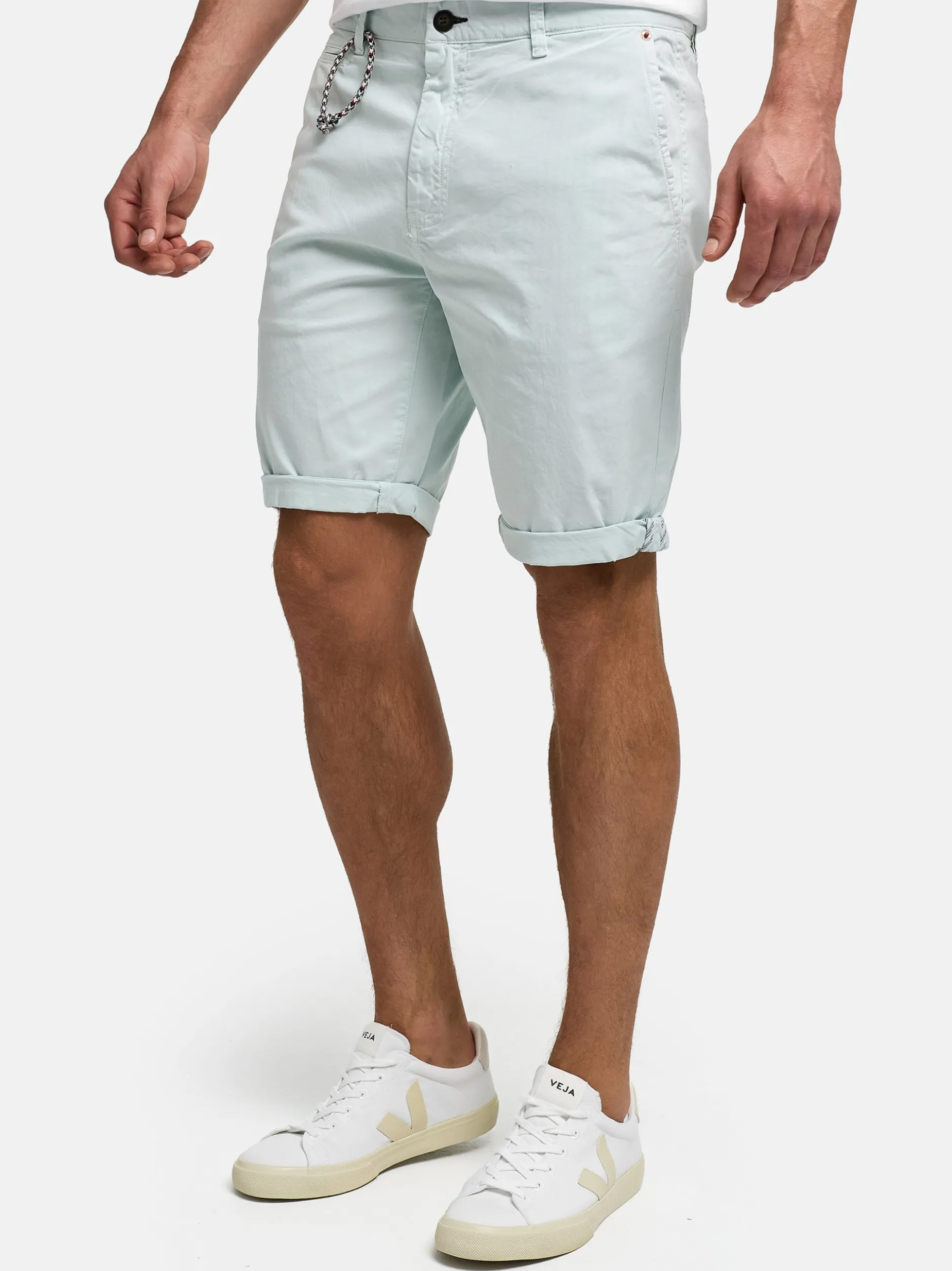 Indicode Herren Shorts Chino - INCanvo in hellblau