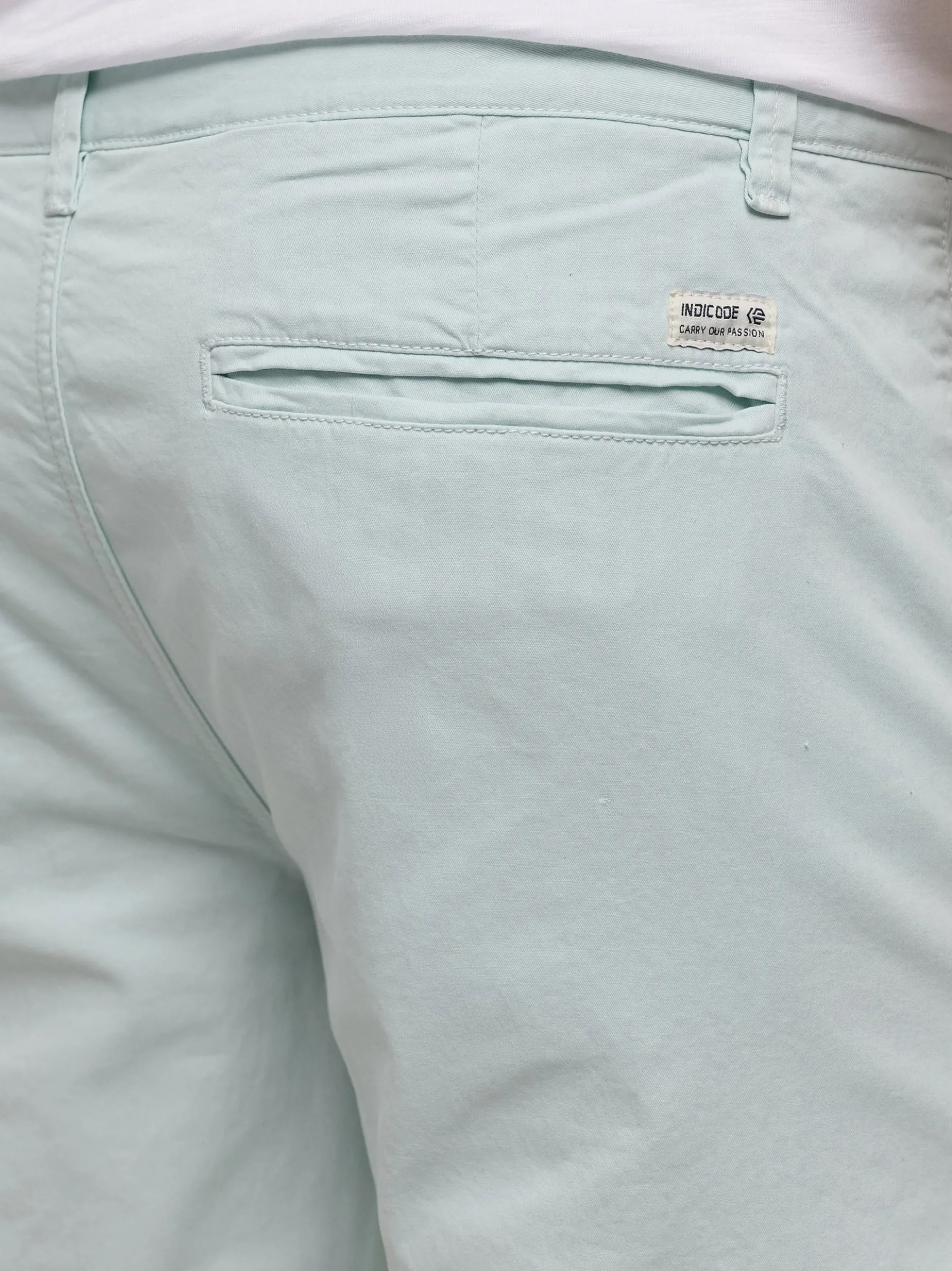 Indicode Herren Shorts Chino - INCanvo in hellblau