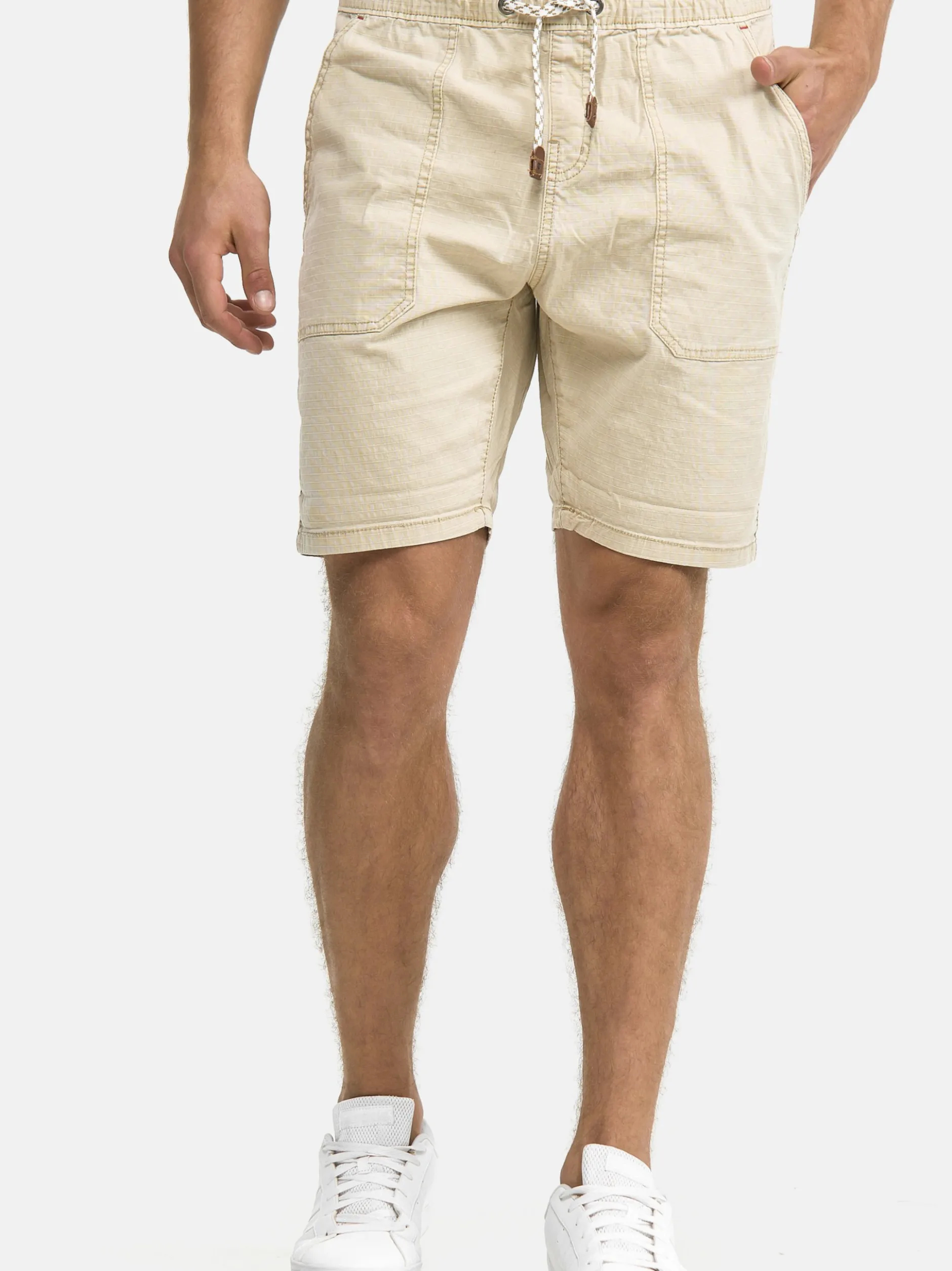 Indicode Herren Shorts Chino - Stoufville in beige braun