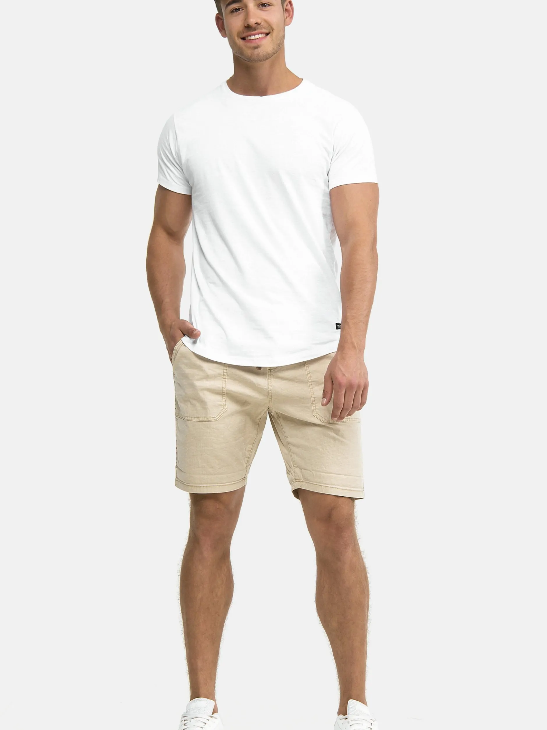 Indicode Herren Shorts Chino - Stoufville in beige braun