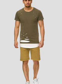 Indicode Herren Shorts Chino - Kelowna in camel