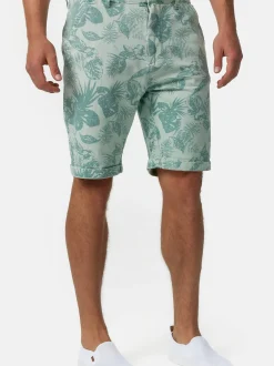 Indicode Herren Shorts Chino - Curtain in mint blau