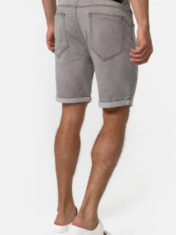 Indicode Herren Shorts Jeans - Lonar in hellgrau grau