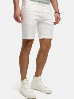 Indicode Herren Shorts Jeans - INMCFly in weiß