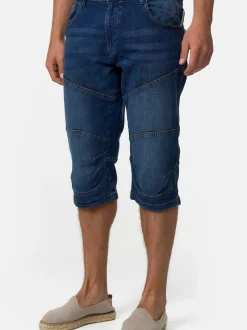 Indicode Herren Shorts Jeans - Fortune in blau denim